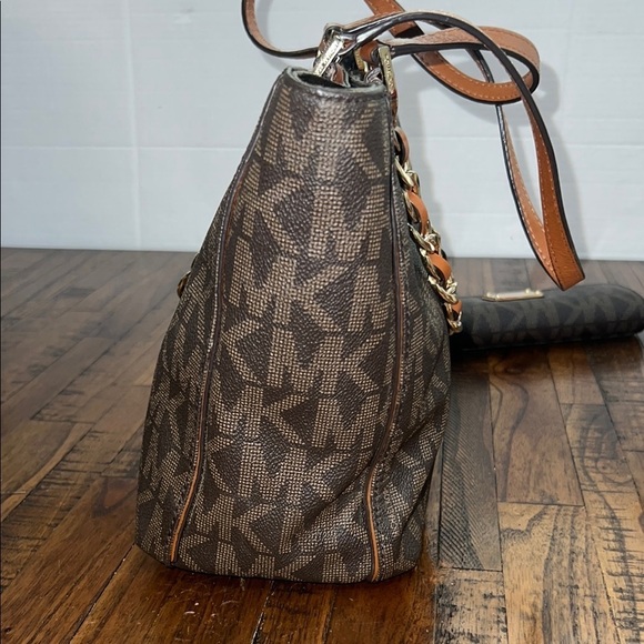 Michael Kors Brown Tote and Wallet Set Hudson brown black - Picture 3 of 16